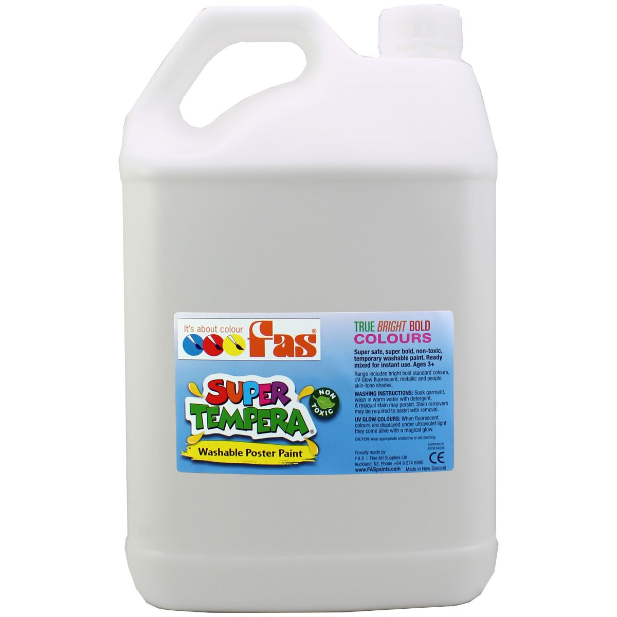 White 5L - FAS Super Tempera Poster Paint