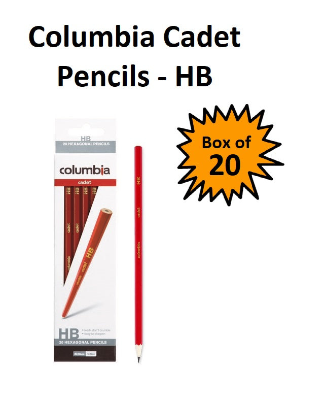 Columbia Cadet Pencils - Box of 20 - HB
