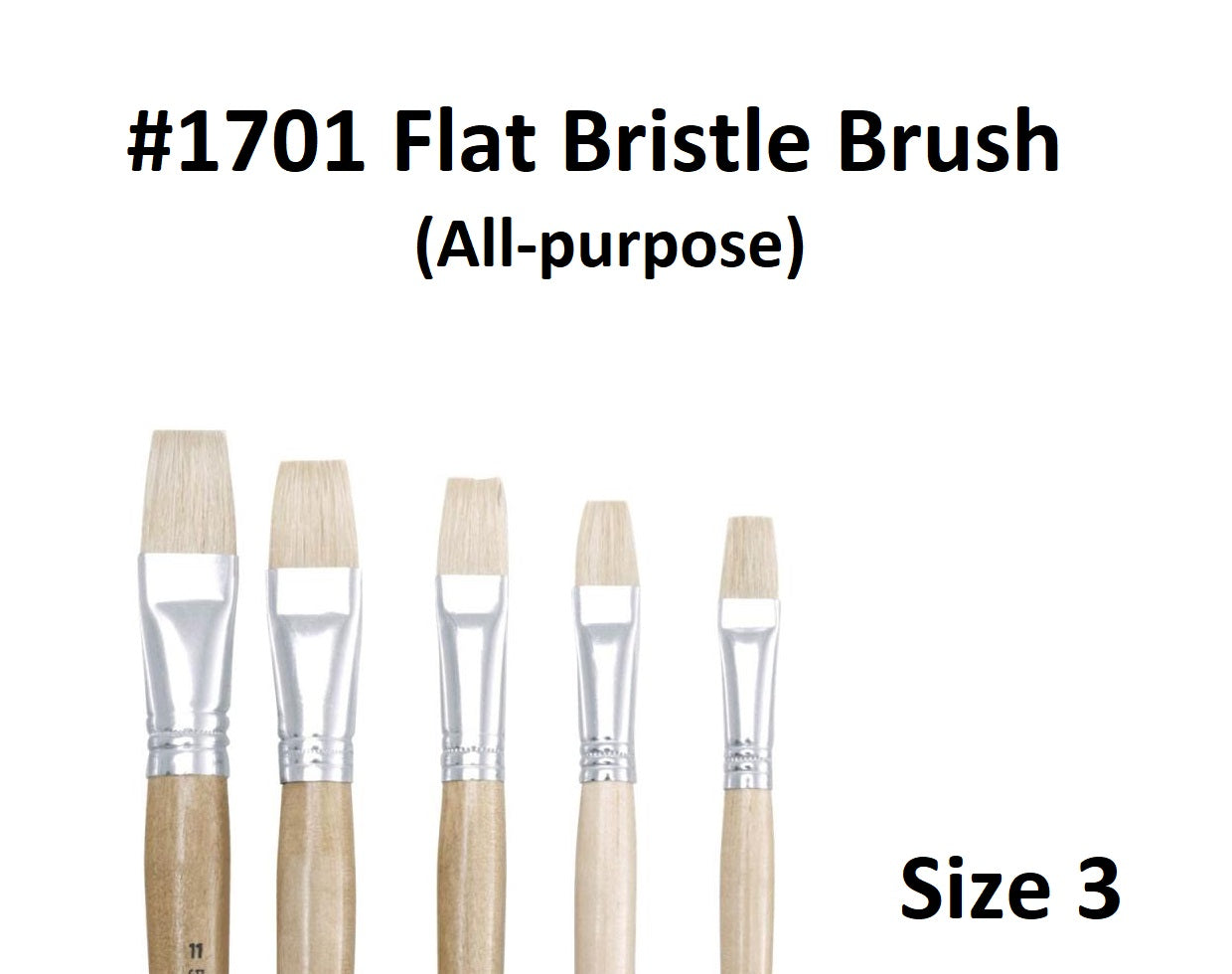 Size 3 - 1701 Flat Stubby Brush