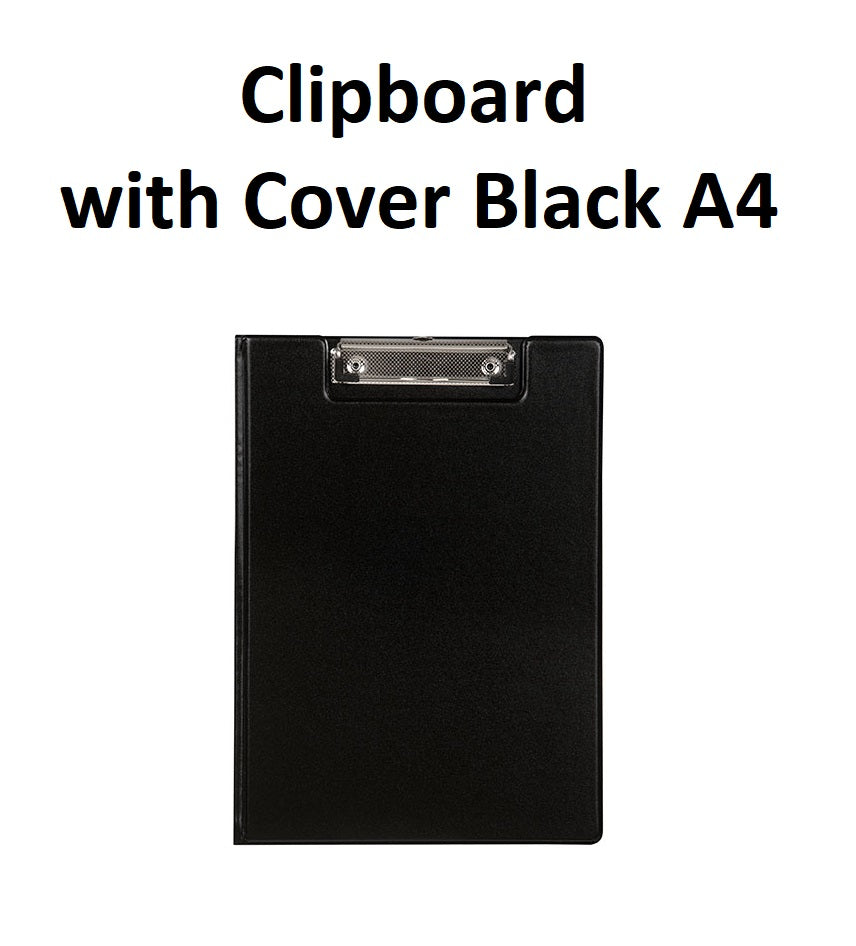 Black - A4 Clipboard with Cover