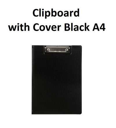 Black - A4 Clipboard with Cover