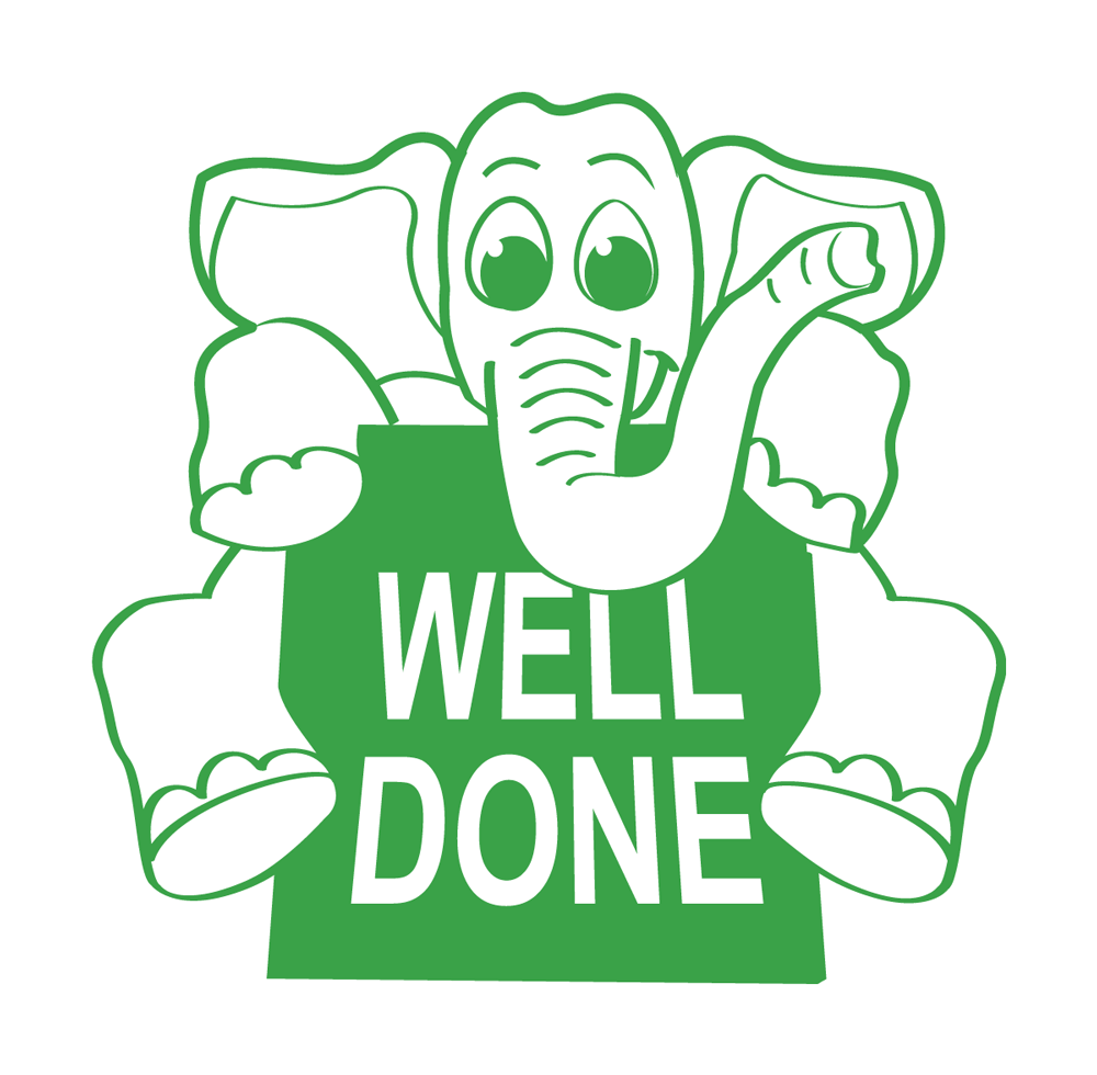 Well Done Elephant - Merit Stamp