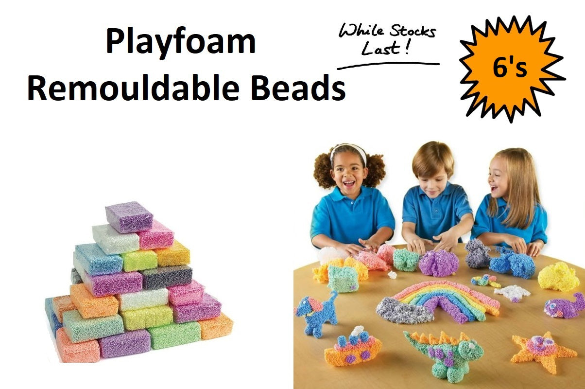 Playfoam Remouldable Beads - Pack of 6