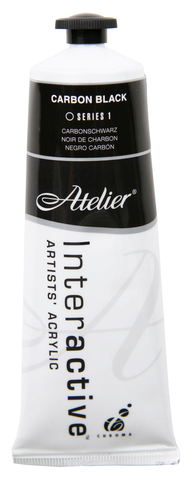 Carbon Black 80ml - Atelier Acrylic Paint S1
