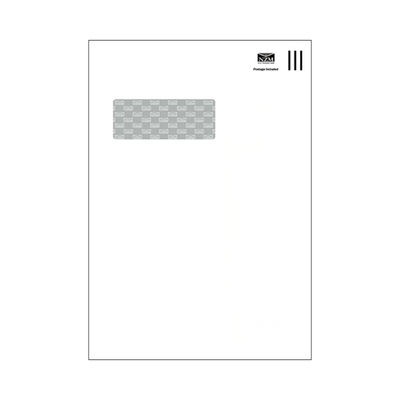 Prepaid C4 Envelopes (E31) - White Window Self Seal - Box of 250