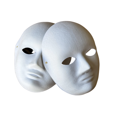 Masks - Full Face Papier Mache Masks (Pack of 24)