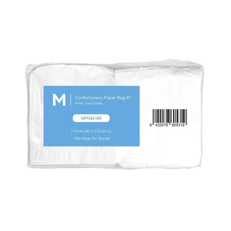 Confectionery Paper Bag - White (115x130mm) - 1000's