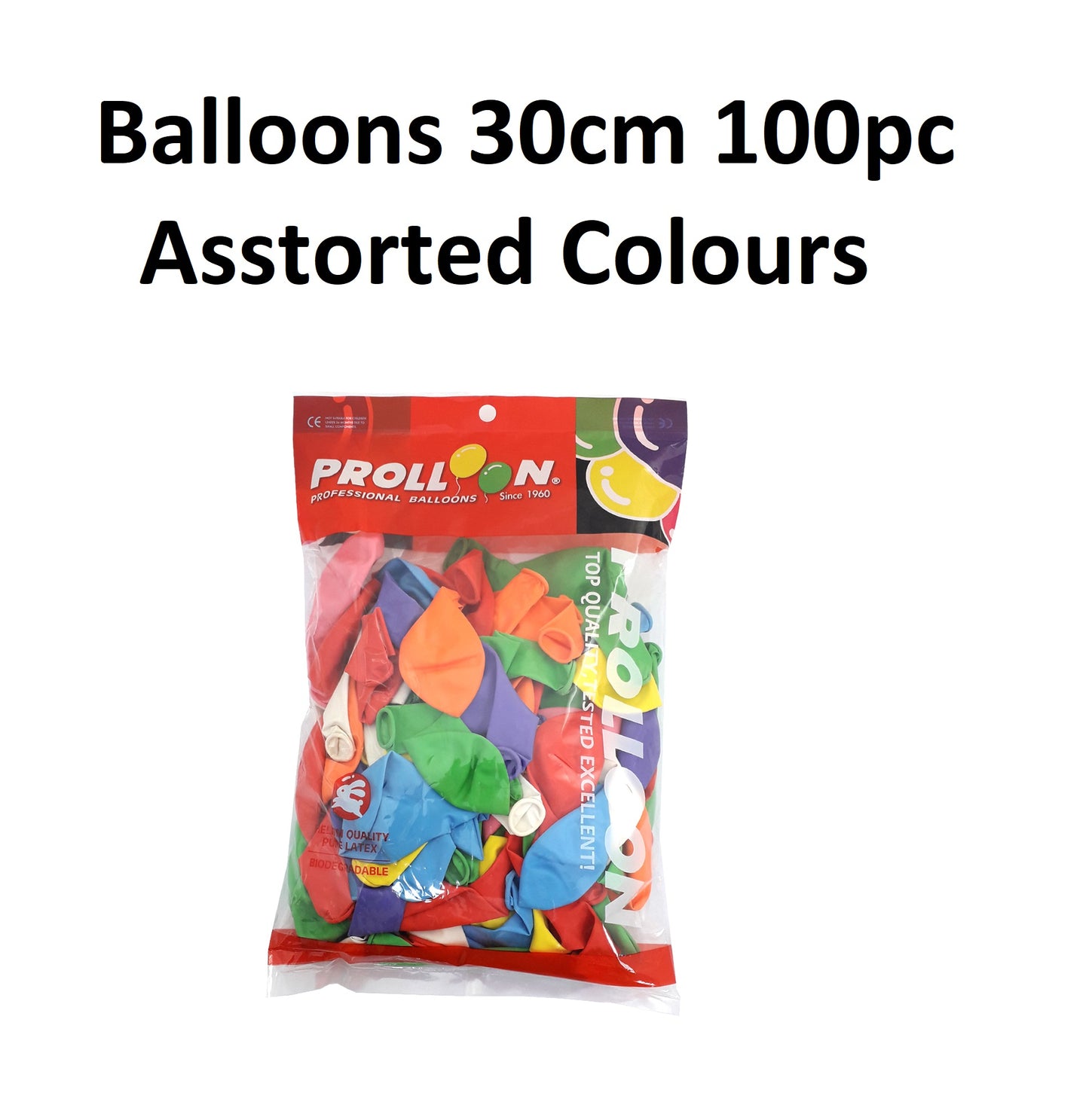 Assorted - Balloons - 30cm (Pack of 100)