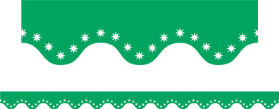 Green - Scalloped Borders (Pack of 12)