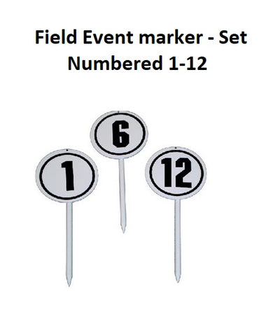 Field Event Markers - Numbered (1-12)