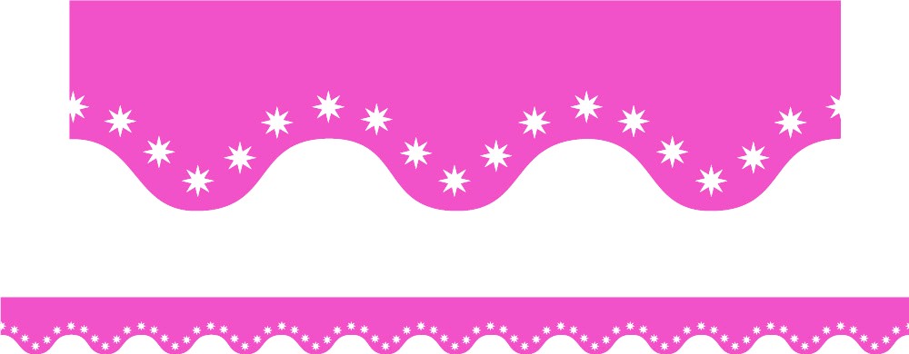 Pink - Scalloped Borders (Pack of 12)