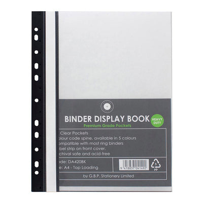 Black - Punched Display Books 20 Page