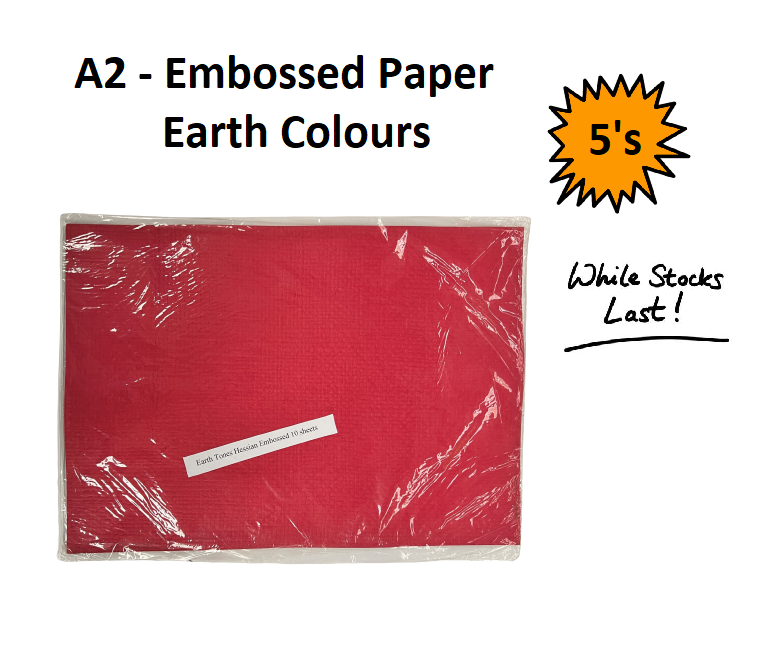 Embossed Paper Earth Colours A2 5's