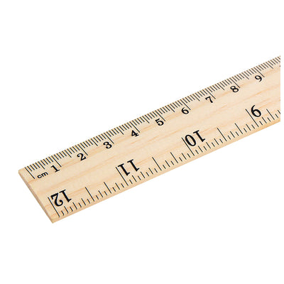 Wooden Ruler 1 Metre - Metal Ends