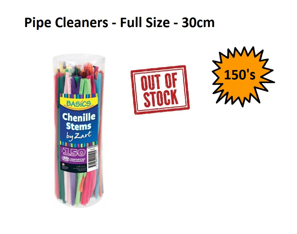 Pipe Cleaners - Assorted 30cm (150pcs)