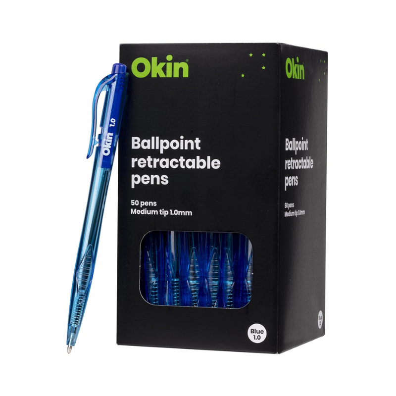 Blue - Okin Ballpoint Pen (Bulk Box 50)