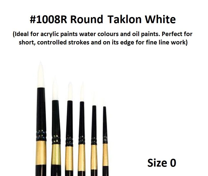 Size 0 - Taklon Brushes - Round