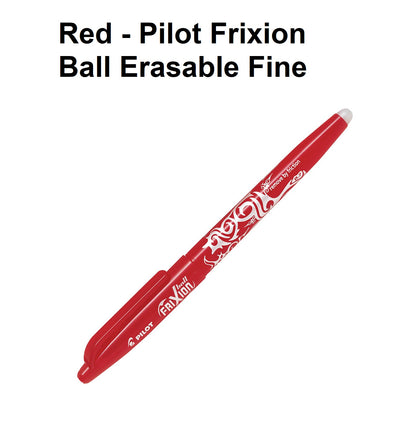 Red - Frixion Erasable Ball Pen