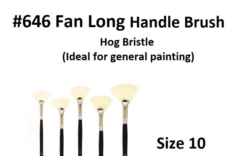 Size 10 - Fan Brush Squirrel 646 Long Handle