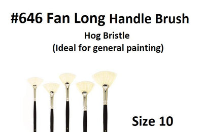 Size 10 - Fan Brush Squirrel 646 Long Handle