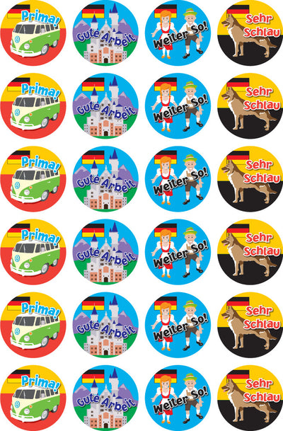 German - Language Merit Stickers (Pack of 96)