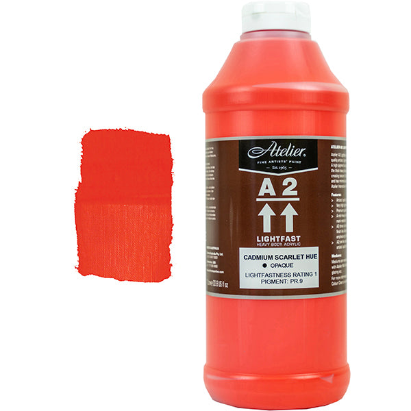 Cadmium Scarlet 1L - Chroma A2 Acrylic Paint