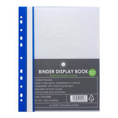 Blue - Punched Display Books 20 Page