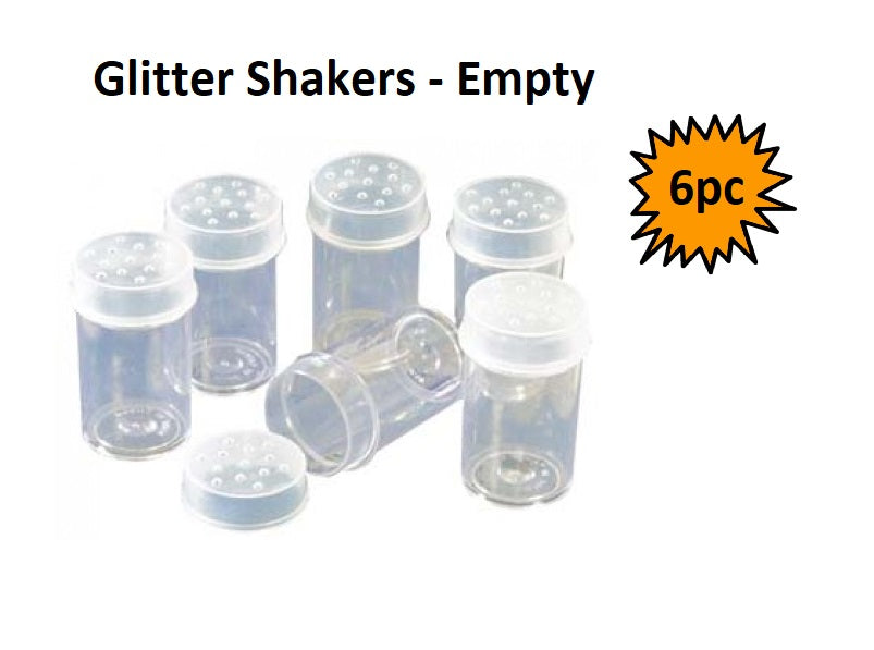 Glitter Shakers - Empty Set of 6