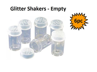Glitter Shakers - Empty Set of 6