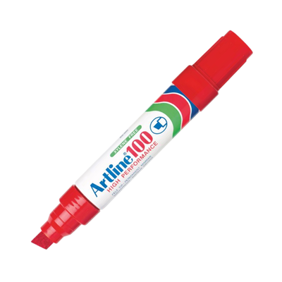 Red - Artline 100 Jumbo Markers - Chisel Tip