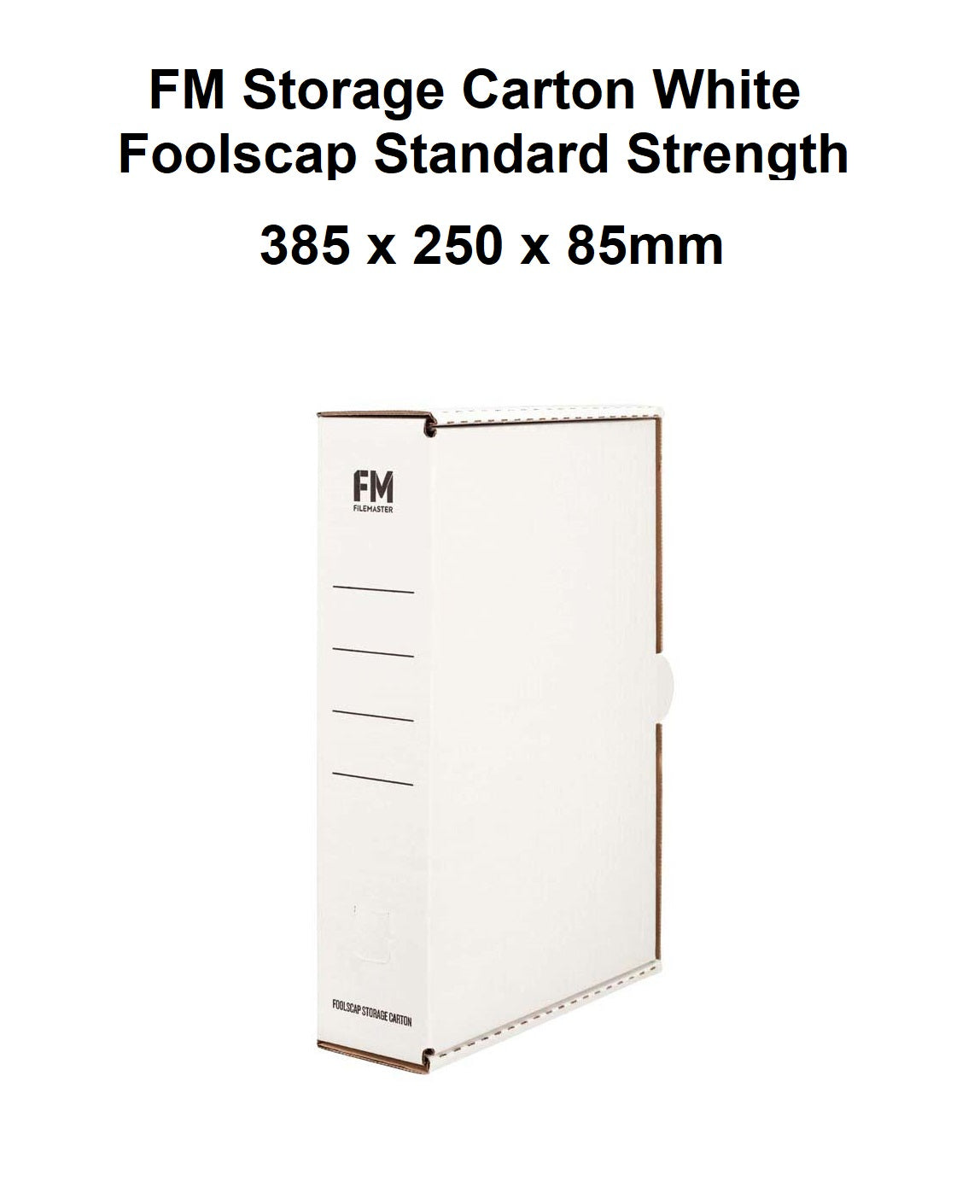 White - Foolscap Storage Box (File Box)