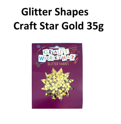 Glitter Shapes - Gold Stars 35g