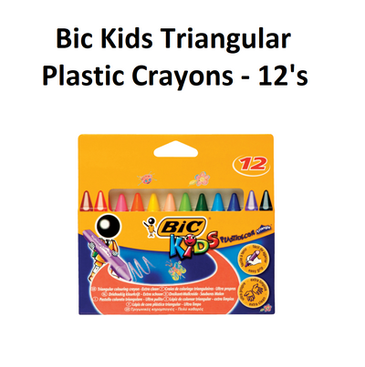 Bic Kids Triangular Plastic Crayons - 12's