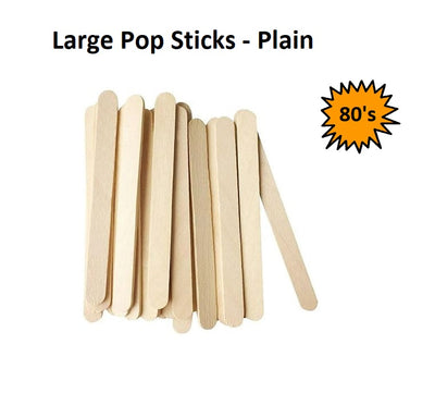 Large Popsticks - Plain - 80pcs