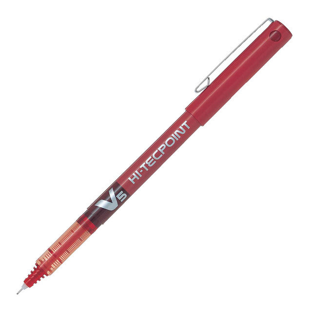 Red - Pilot Hi-Tecpoint V5 Pen - Extra Fine