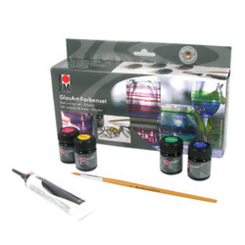 Marabu Glass Art Paint Set 15mL (Set of 4)