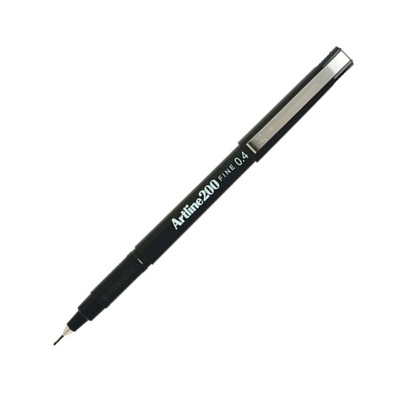 Black - Artline 220 Fineliner Pen 0.2mm
