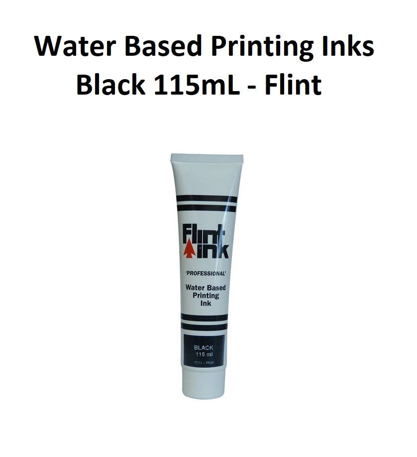 Black 115mL - Flint Water Based Printing Inks