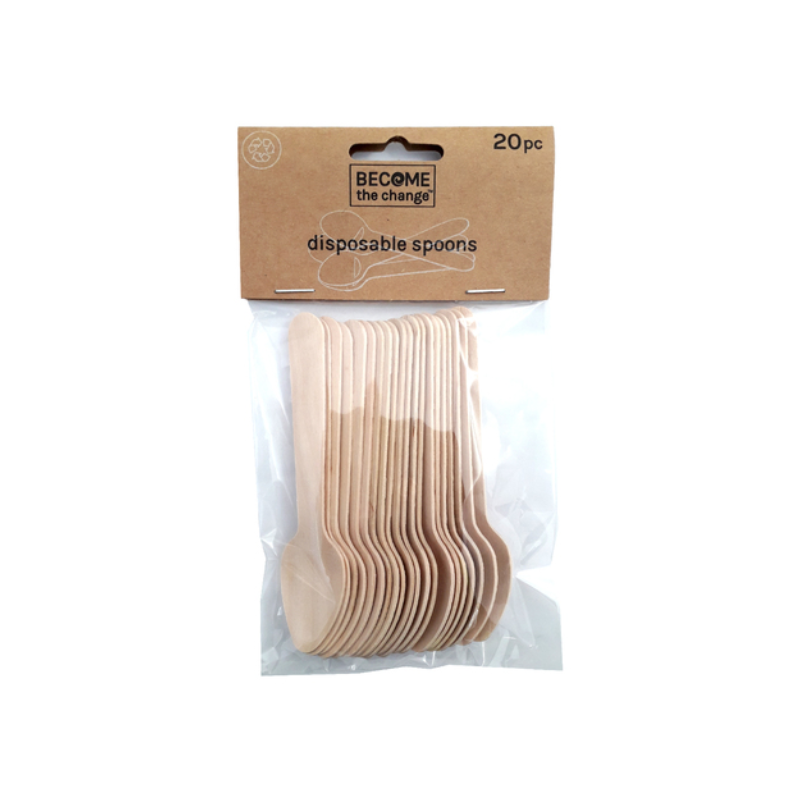Teaspoon 20pc - Disposable Wooden Cutlery