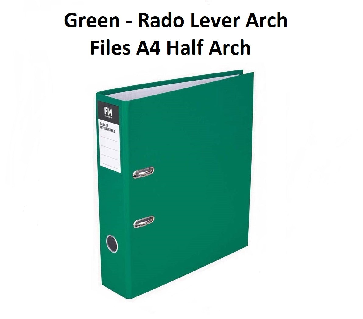 Green - A4 Rado Lever Arch Files - Half Arch File