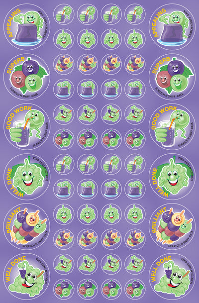 Grape - ScentSations Fruit Stickers (Pack of 150)