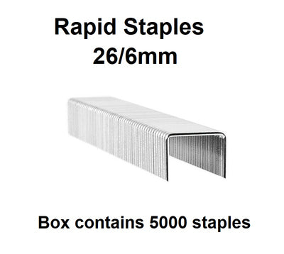 Rapid Staples - 26/6mm - Box of 5000