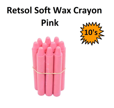 Retsol Soft Wax Crayon - Pink 10's