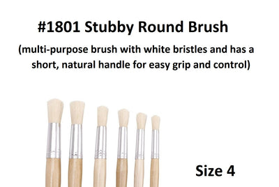 Size 4 - 1801 Round Stubby Brush