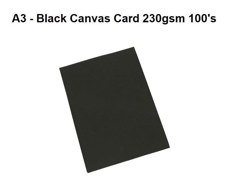 A3 - Black Canvas Card 230gsm 100's