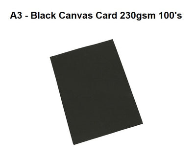 A3 - Black Canvas Card 230gsm 100's
