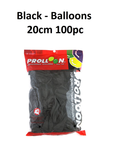Black - Balloons (Pack of 100)