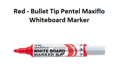 Red - Bullet Tip Pentel Maxiflo Whiteboard Marker