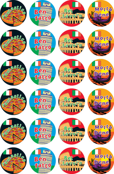 Italian - Language Merit Stickers (Pack of 96)