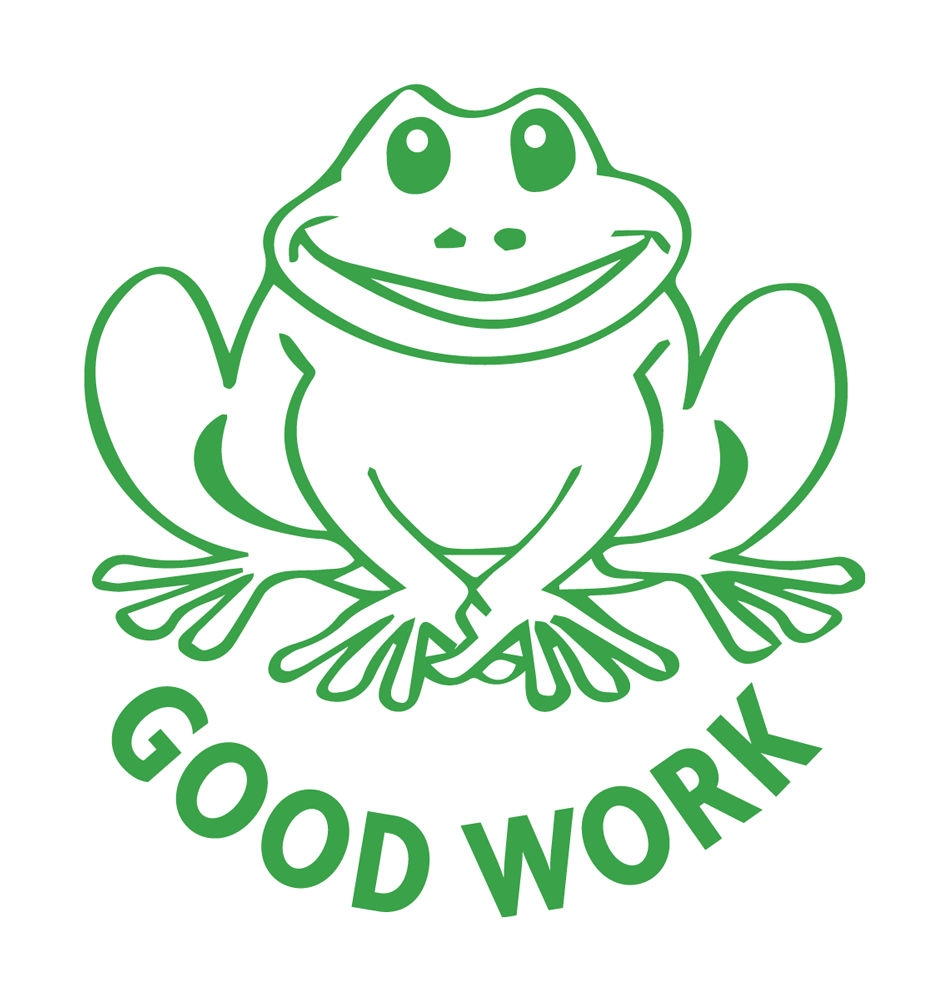Good Work Frog - Merit Stamp